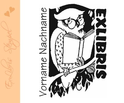 Exlibris Stempel - Ex Libris Stempel - Exlibris Stempel Eulenmotiv 10142 Exlibris Stempel - Ex Libris Stempel - Exlibris Stempel Eulenmotiv 10142