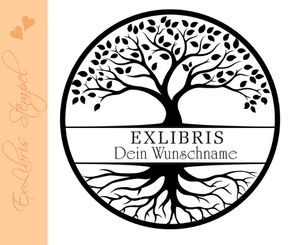 Exlibris Stempel - Exlibrisstempel Baummotiv 10422