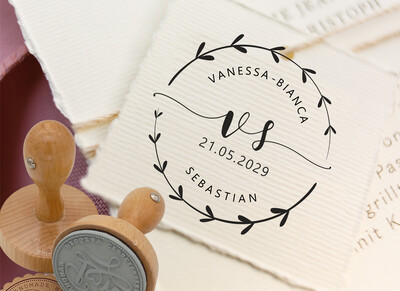 Hochzeitsstempel - Hochzeits Stempel personalisiert No. HO-100007 Hochzeitsstempel - Hochzeits Stempel personalisiert No. HO-100007