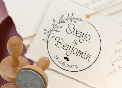 Hochzeitsstempel - Hochzeits Stempel personalisiert No. HO-100015