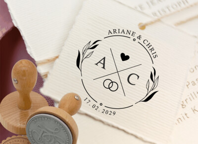 Hochzeitsstempel - Hochzeits Stempel personalisiert No. HO-100019 Hochzeitsstempel - Hochzeits Stempel personalisiert No. HO-100019
