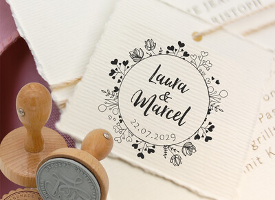 Hochzeitsstempel - Hochzeits Stempel personalisiert No. HO-100014 Hochzeitsstempel - Hochzeits Stempel personalisiert No. HO-100014