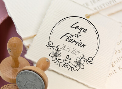 Hochzeitsstempel - Hochzeits Stempel personalisiert No. HO-100012 Hochzeitsstempel - Hochzeits Stempel personalisiert No. HO-100012