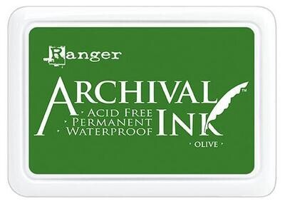 Ranger Archival Ink Stempelkissen - Olive · Olivgrün