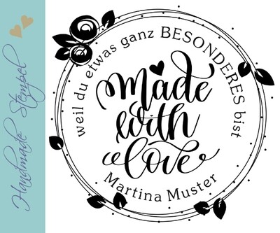 Personalisierter Stempel mit Text: Personalisierter Stempel mit Text: