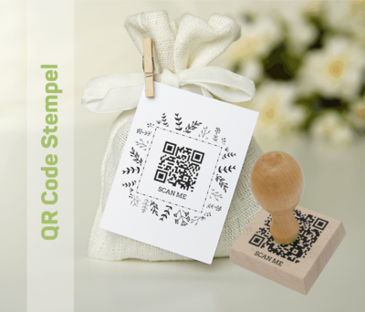QR Code Stempel - personalisiert mit deinem persönlichen QR-Code