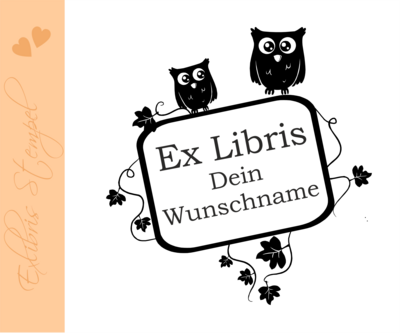 Exlibris Stempel - Ex Libris Stempel - Exlibris Stempel Eulenmotiv 10289 Exlibris Stempel - Ex Libris Stempel - Exlibris Stempel Eulenmotiv 10289