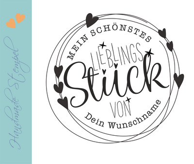 Personalisierter Stempel mit Text: Personalisierter Stempel mit Text: