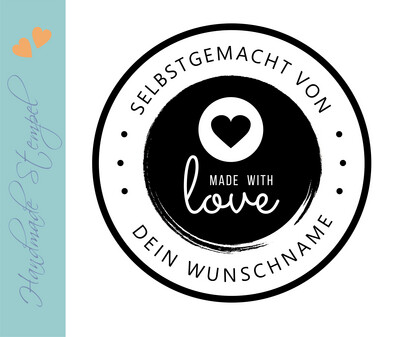 Personalisierter Stempel mit Text: Personalisierter Stempel mit Text:
