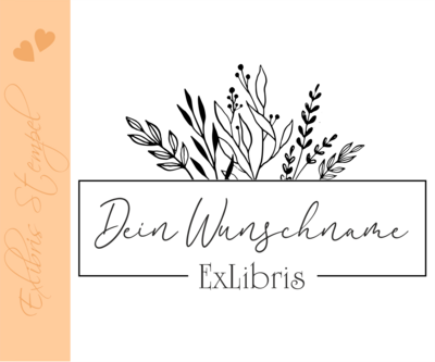 Exlibris Stempel - Exlibris - Motiv Floral- Pflanzenmotiv exl-100452 Exlibris Stempel - Exlibris - Motiv Floral- Pflanzenmotiv exl-100452