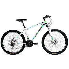 HILAND 26 Inch Steel Frame, 21 Speed Mountain Bike, with SAIGUAN Shifter, and Double Disc Brake