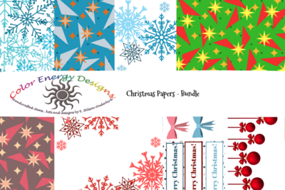 Christmas Papers set, 8.5&quot; x 11&quot;