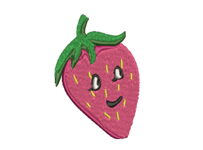 Strawberry Toon Machine Embroidery File