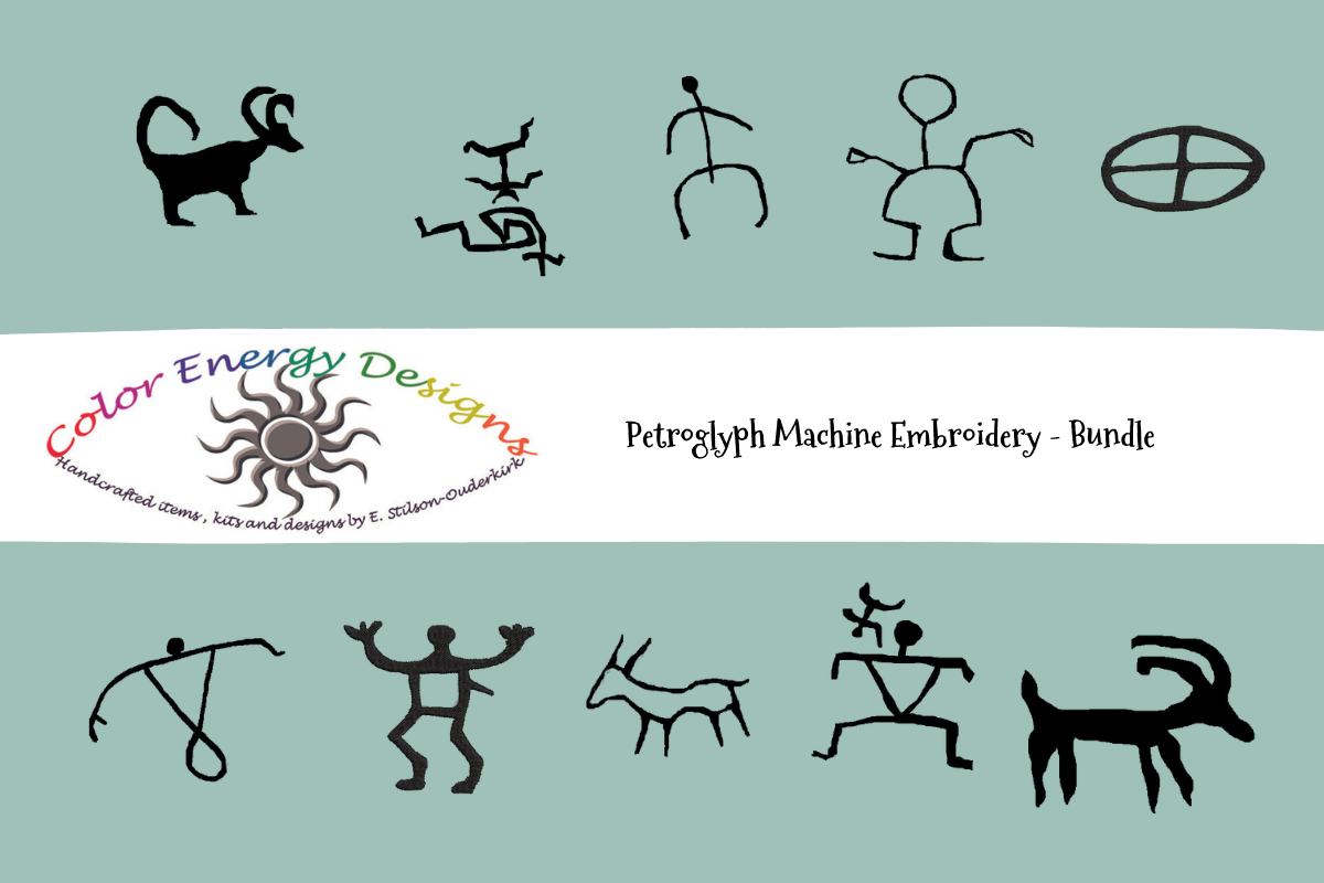 Petroglyph set for Machine Embroidery