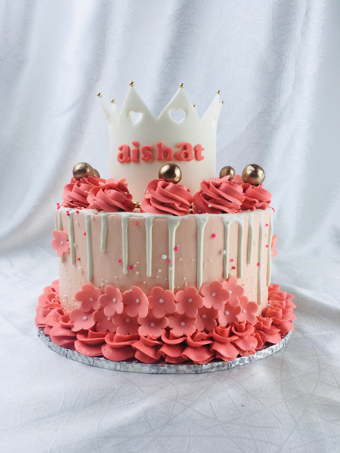 PRINCESS CROWN THEMED BUTTERCREAM CAKE