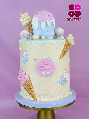 Ice Cream And Cones Cake