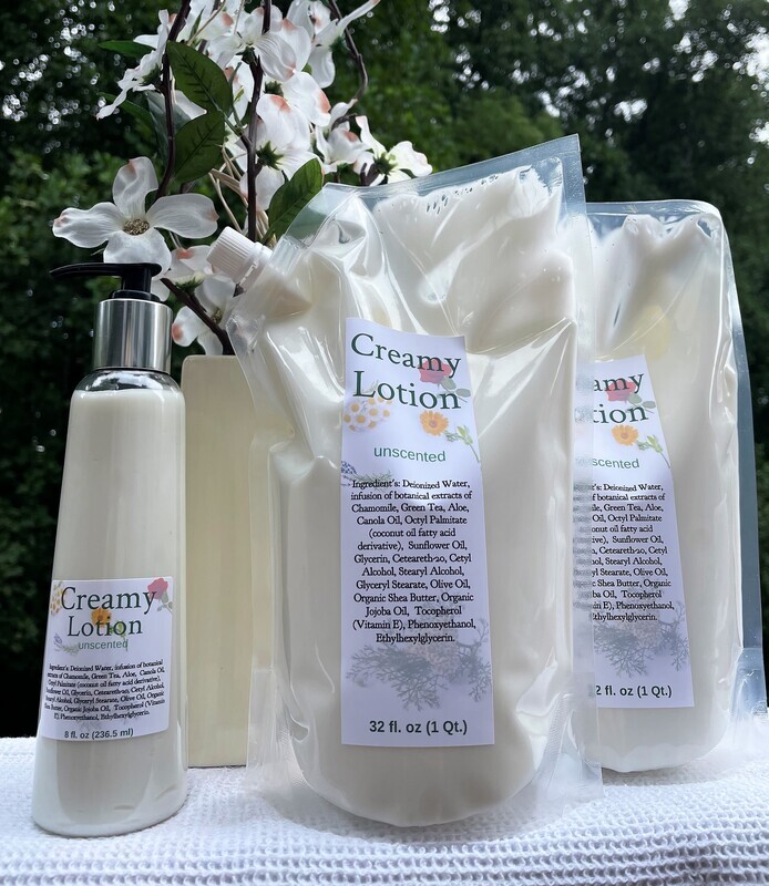 Creamy LOTION~ Handcrafted over 98%  natural ingredients with Shea & Aloe