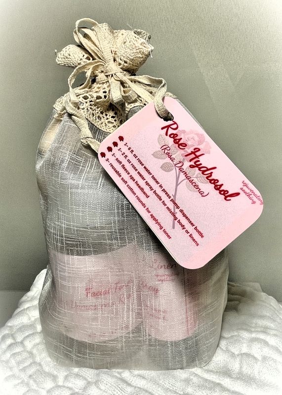 Rose Hydrosol Facial Toner and Linen Spray Bundle