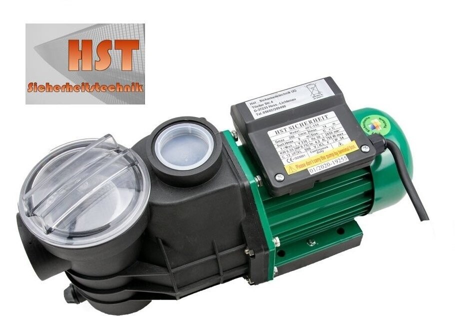 HST Leis Poolpumpe Filterpumpe selbstansaugend 12000 Liter/Std Pumpe für Schwimmbad, Pool & Teich