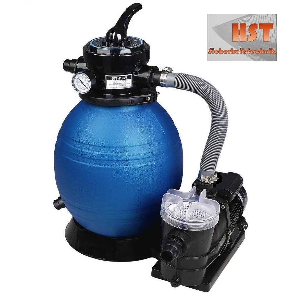 HST Sandfilter Profi Leis 8000 L/Std Poolfilter Komplettset Filter Filteranlage Schwimmbad