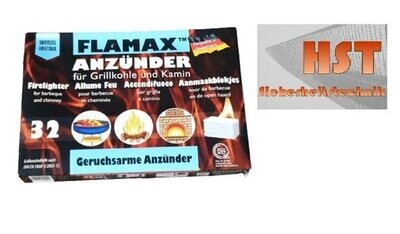 HST Flamax geruchlose Kaminanzünder 24 Platten 768 St Grill Ofen Kohlen Anzünder 