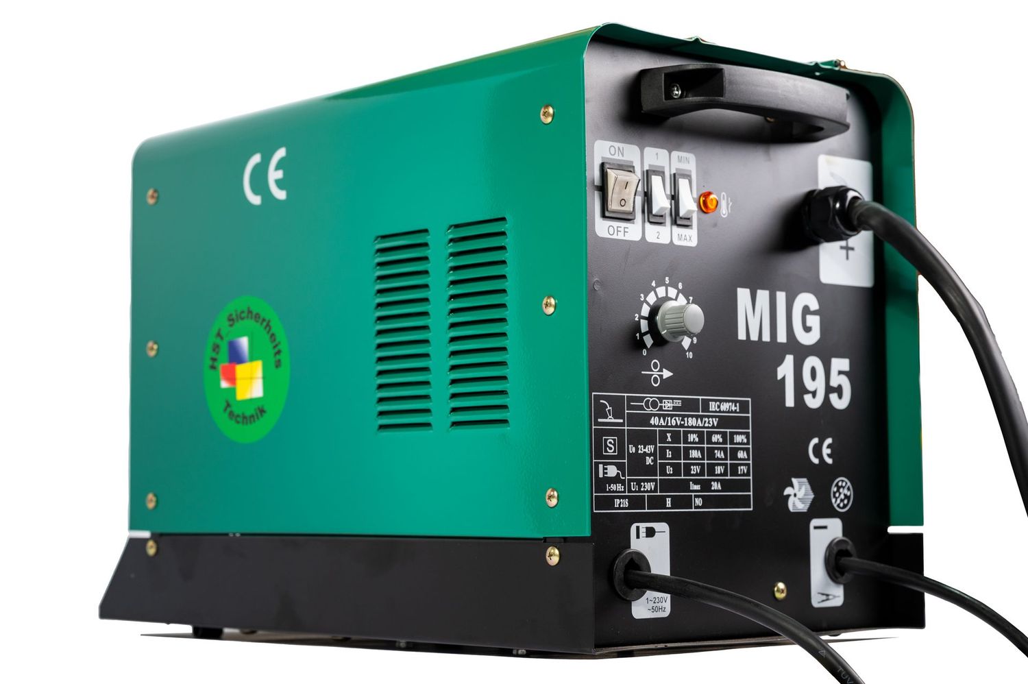 HST Schweißgerät MIG MAG 195 Amp für; Edelstahl, Stahl, Eisen. Mit oder ohne Fülldraht schweißen
