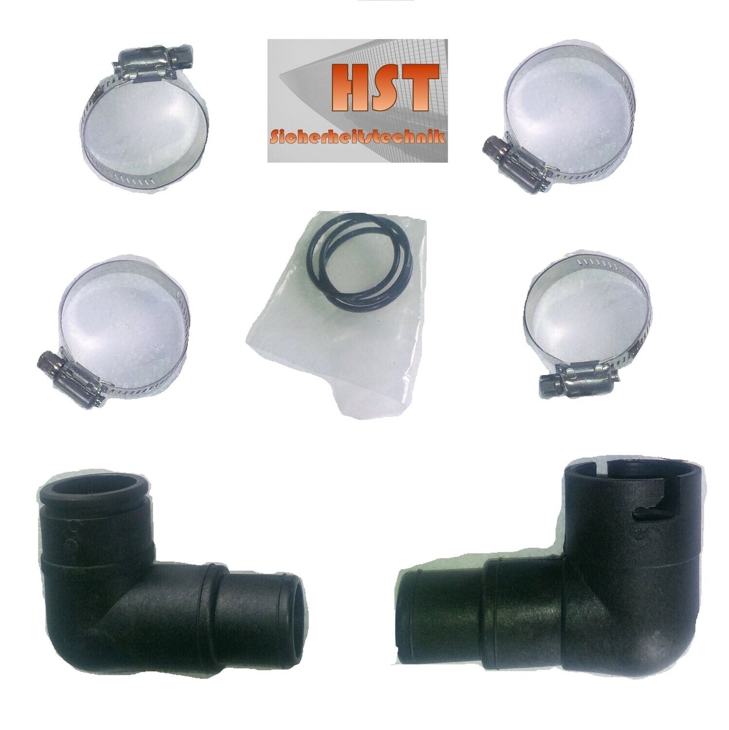 HST Anschluss Set Poolheizung - Winkel für Solarmatte; Solarheizung; Solarkollektor; Solarmatte Panel HST Anschluss Set Poolheizung - Winkel für Solarmatte; Solarheizung; Solarkollektor; Solarmatte Panel