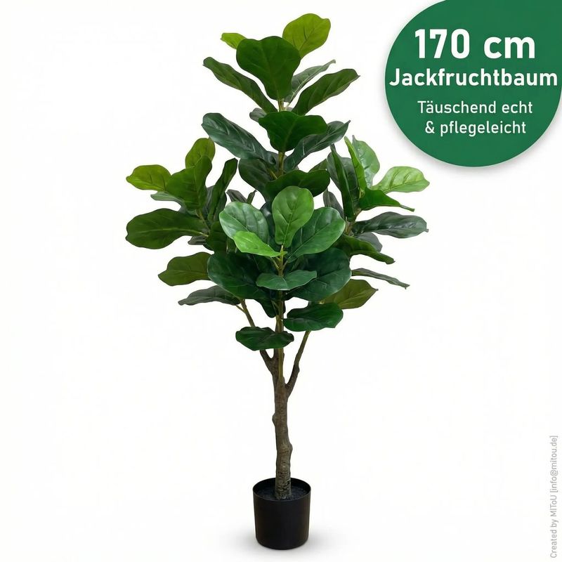 HST Kunstpflanze Jackfruchtbaum im Topf 170 cm Kunstpalme Kunstblume Kunstbaum HST Kunstpflanze Jackfruchtbaum im Topf 170 cm Kunstpalme Kunstblume Kunstbaum