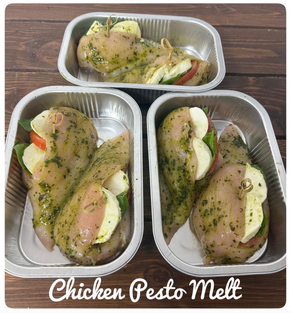 Chicken Pesto Melts