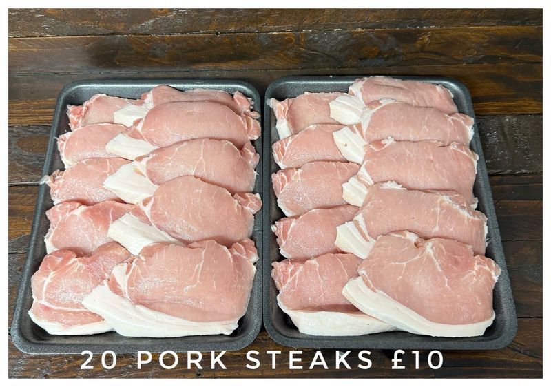 20 Pork Steaks