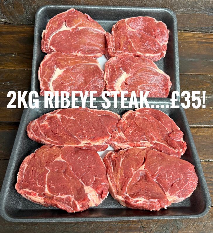 2kg Angus Ribeye Steaks