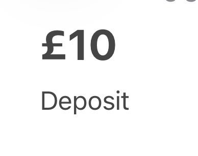 XMAS DEPOSIT £10
