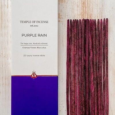 Purple Rain Räucherstäbchen (Blauer Lotus & Champa)