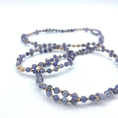 Tantric Necklace: Iolith, Tansanit & Stardust-Rosé Gold, klein