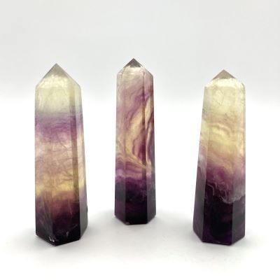 Regenbogen Fluorit Obelisk