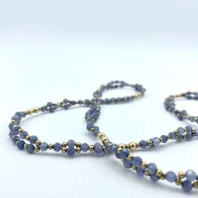 Tantric Necklace: Tansanit, Gold, mini