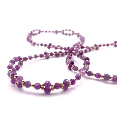 Tantric Necklace: Rubin & Gold, klein Tantric Necklace: Rubin & Gold, klein