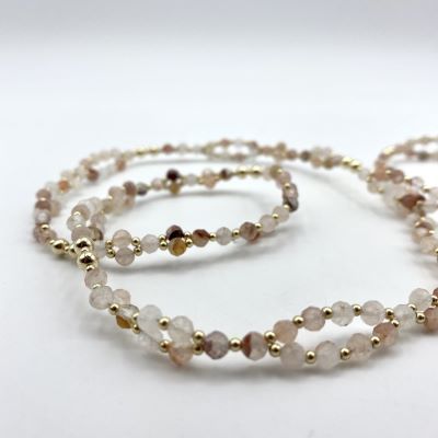 Tantric Necklace: Red Healer & Gold, klein Tantric Necklace: Red Healer & Gold, klein