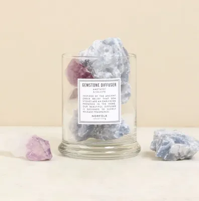 Edelstein-Diffuser: Amethyst & Calcit
