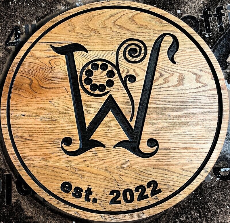 Custom Oak Plaque