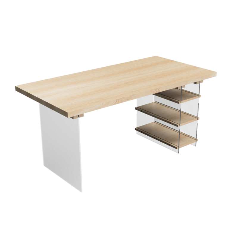 FLOAT Desk PRO, Dimension: 140x70cm, Wood: Oak