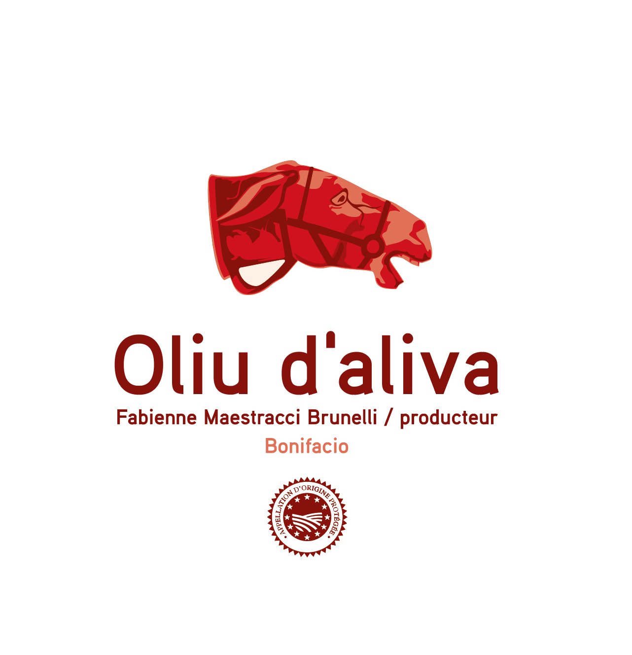 Huile d'olive du domaine 0,500 L. en  flacon de céramique 