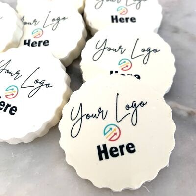 Branded And Personalised Chocolate Discs Box of 12