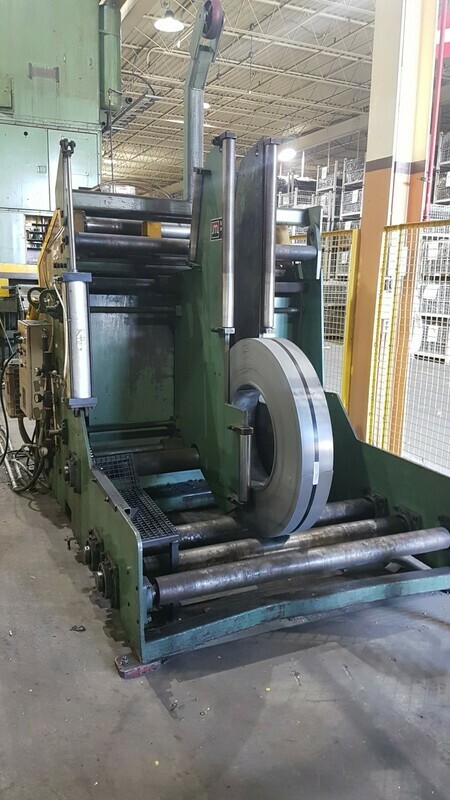 20,000 lb Capacity Mecon Coil Cradle Servo Feed Line For Sale