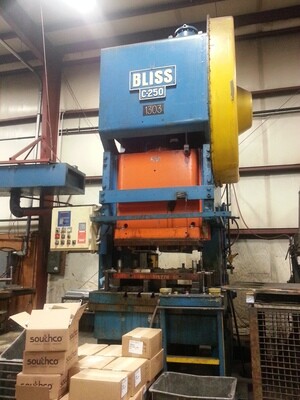250 Ton Bliss C-250 O.B.I. Press For Sale