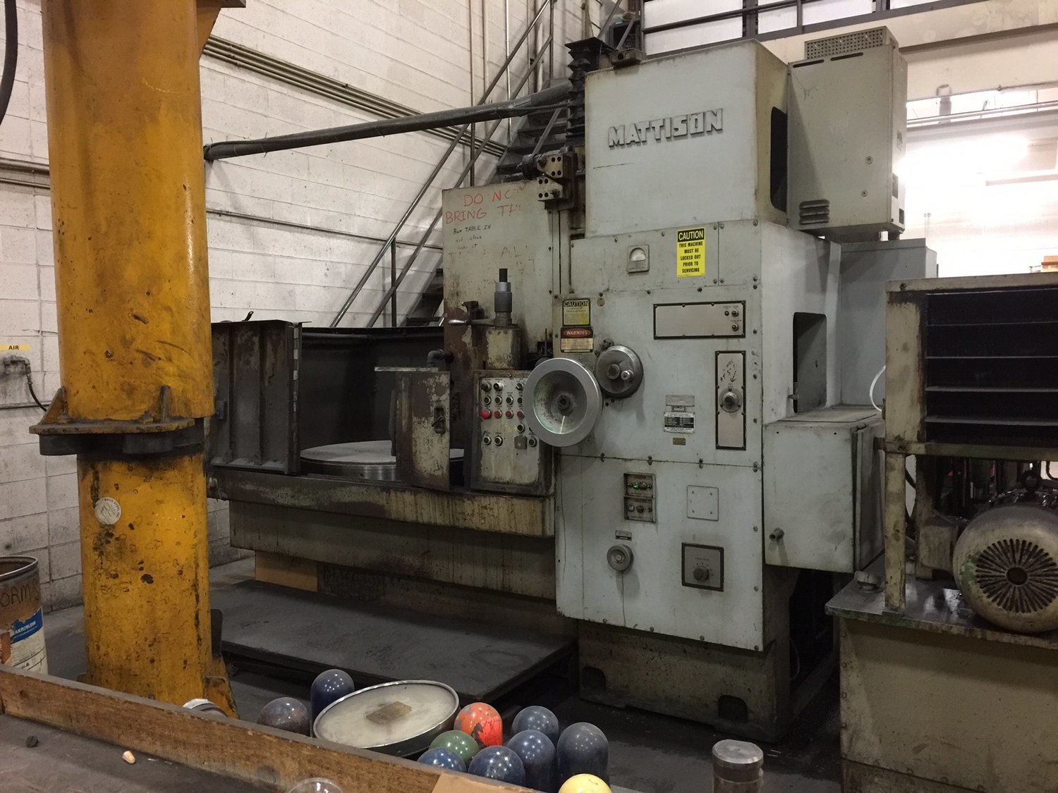 42″ Mattison Rotary Surface Grinder For Sale