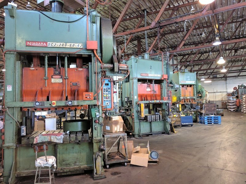 200 Ton Press For Sale Niagara Straight Side Press