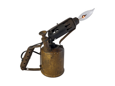 Antique Brass Blow Torch Lamp