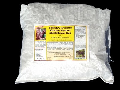 Belinda's Premium Custom Weather Shield Loose Lick Supplement -  (NSW & QLD) 4.5kg bag INC POSTAGE AUS WIDE