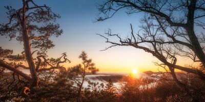 Sonnenuntergang auf dem Strihen im fricktaler Jura